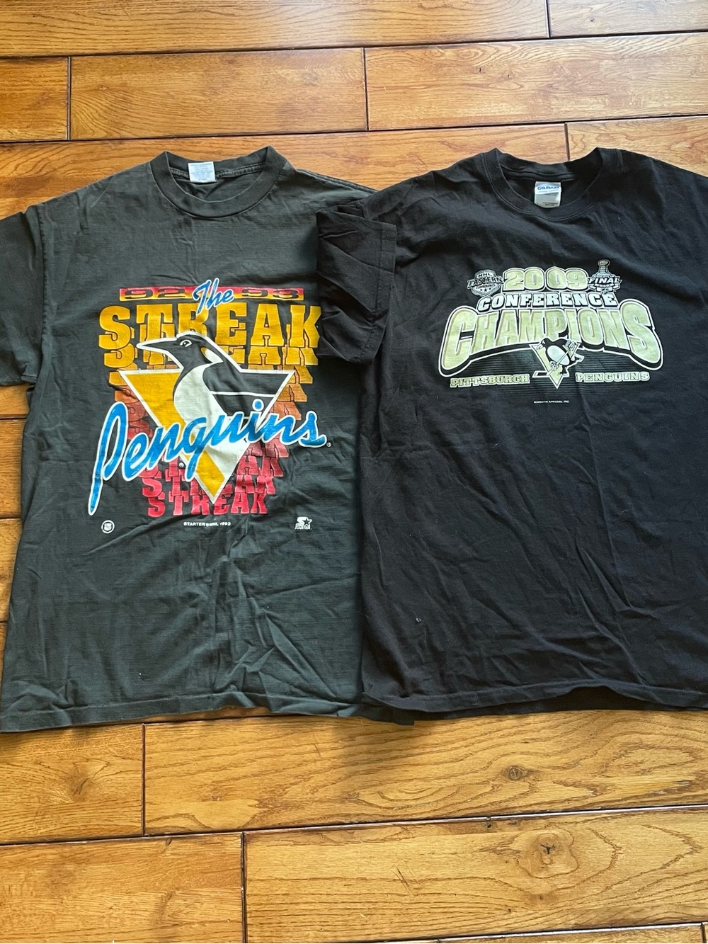 Vintage  Pittsburgh Penguins Graphic Tees with Yellow & Blue Accents